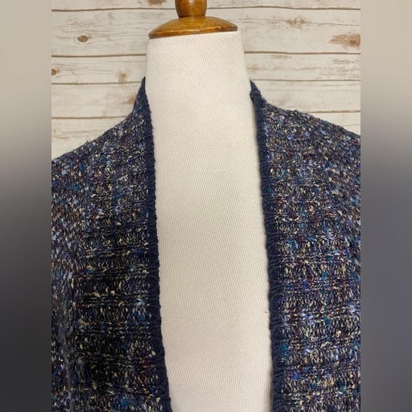 Coldwater Creek speckled open front cardigan sweater - Picture 2 of 5